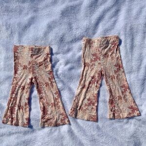 Kate Quinn Floral Patterned Kids Twin Set of Flare Pants